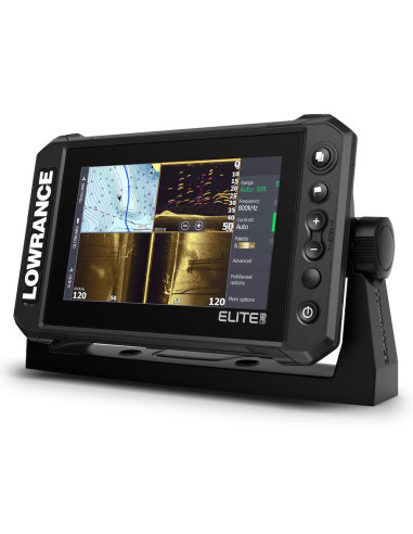 Lowrance Elite 7FS eco / GPS TouchScreen with stern transducer HDI eco standard frequency 83 and 200 khz and DownScan Imaging - 
