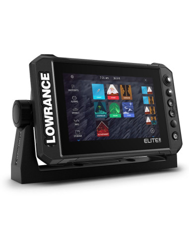 Lowrance Elite 7FS eco / GPS TouchScreen with stern transducer HDI eco standard frequency 83 and 200 khz and DownScan Imaging - 