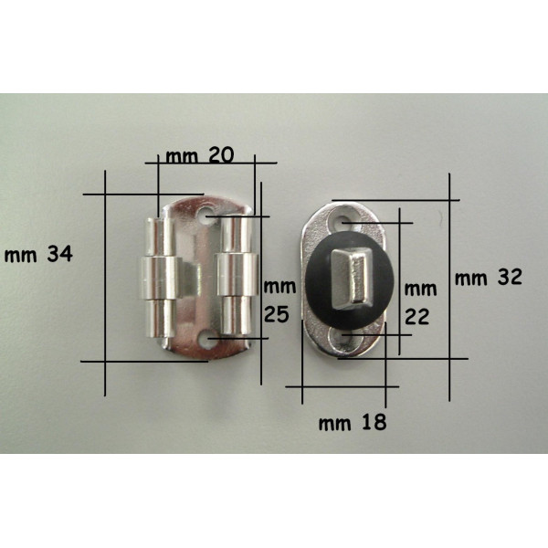 Hinge in stainless steel aisi 316 - 38.442.85 - 2