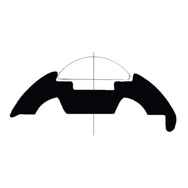 Base for stainless steel rubbing strakes, height 30 mm - 44.480.16 - 2