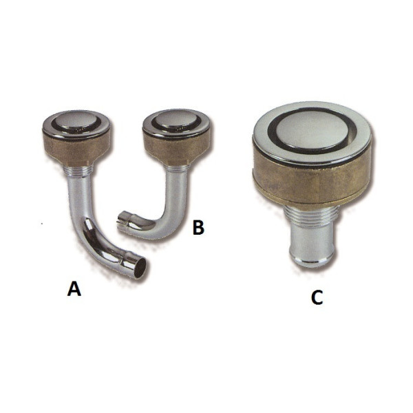 Fuel vent chromed brass elbow - 20.285.01 -
