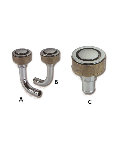 Fuel vent chromed brass elbow - 20.285.01 -