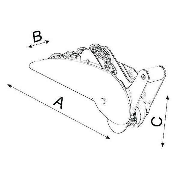 Musone inox a ribalta per ancore da 10 kg - 01.333.01 - 2