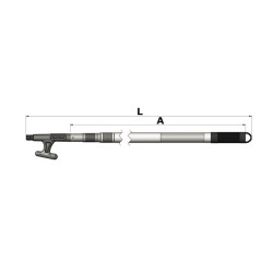 Professional boat hook with rubber head - 34.917.42 - 2