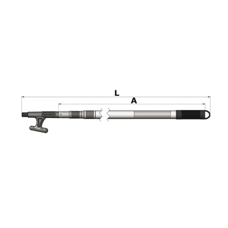 Gancio accosto professionale con testa di gomma - 110/260 cm - 34.917.42 -