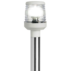 AstaClassic 360°  60 cm inox con fanale plastica bianca - 11.110.02 -