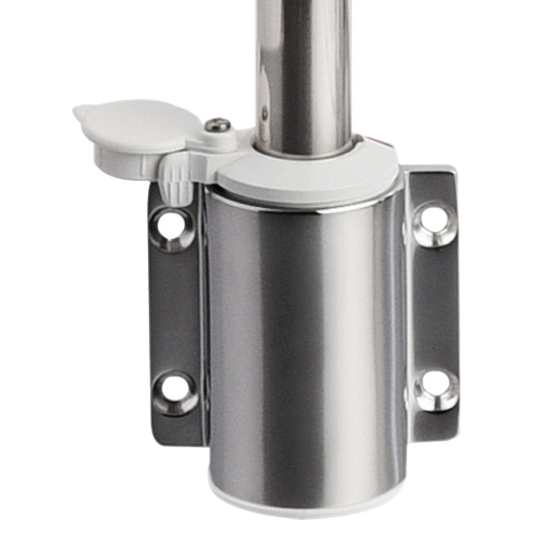 AstaClassic 360°  60 cm inox con fanale plastica bianca - 11.110.02 -