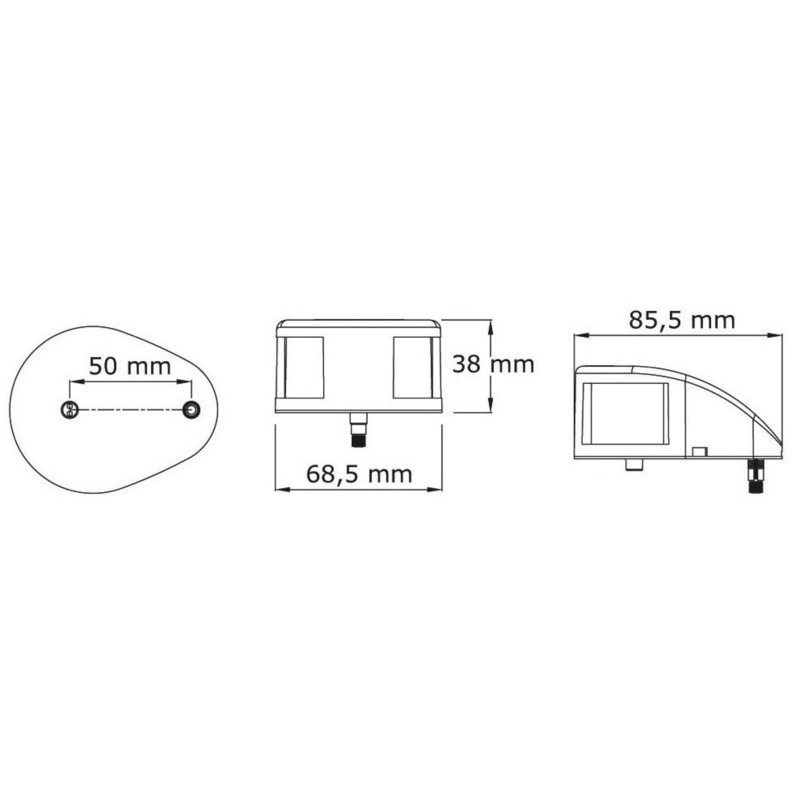 Luci di via MOUSE DECK a LED corpo in policarbonato BIANCO - 11.037.01 -