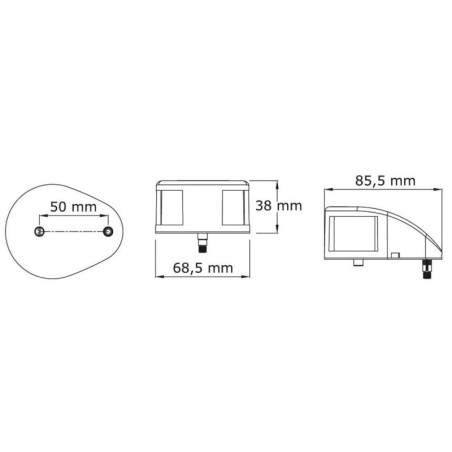 Luci di via MOUSE DECK a LED corpo in policarbonato BIANCO - 11.037.01 -