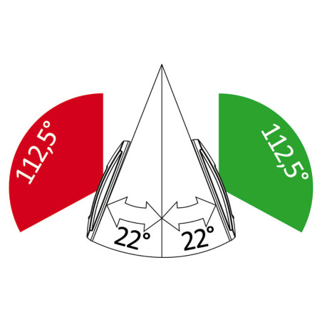 Luce di via NEMO – sinistra e destra 112,5° montaggio ad incasso - 11.473.01 -