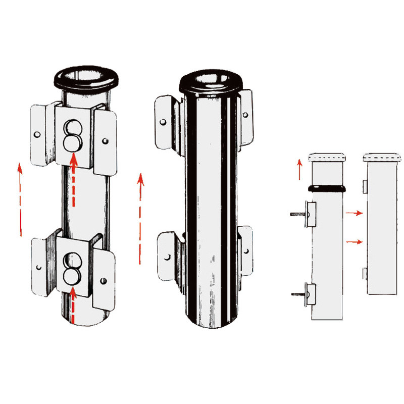 Removable fishing rod holder for bulkhead mounting - 41.168.10 -