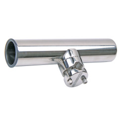 Fishing rod holder for guard-rail-and pulpit