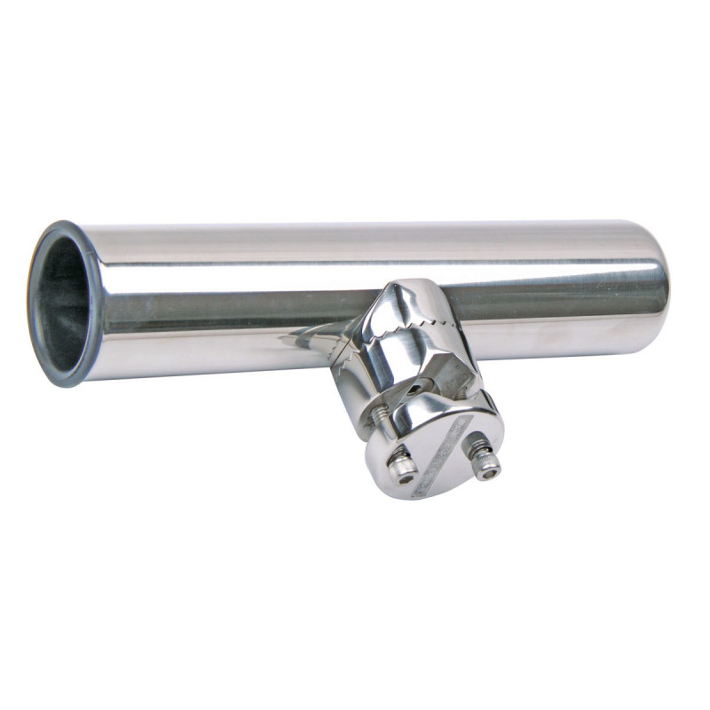 Fishing rod holder for guard-rail-and pulpit