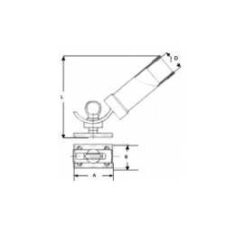 Portacanna inclinabile 90x60 mm - M2650095 - 2