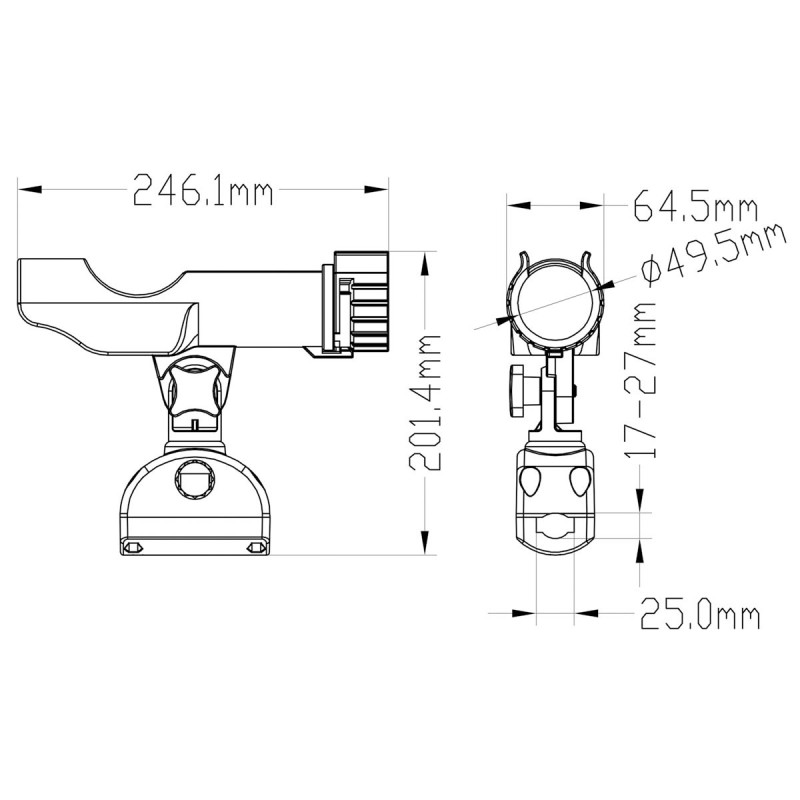 Fishing rod holder for guard-rail