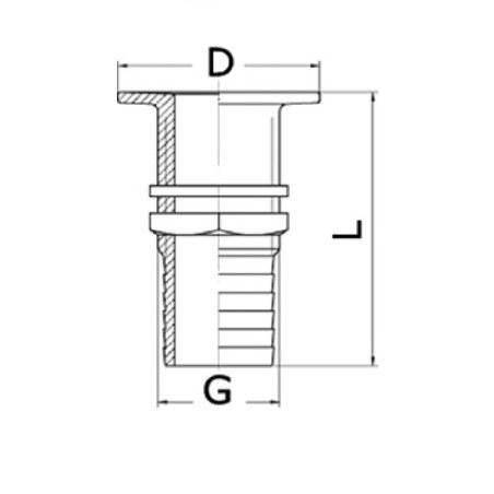 Chromed brass bushing - 18.531.35 -
