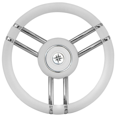 Volante Apollo inox e poliuretano Ø 35 cm - BIANCO - 45.178.13