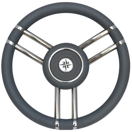 Volante Apollo inox e poliuretano Ø 35 cm - GRIGIO - 45.178.12 -