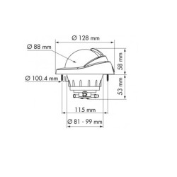 PLASTIMO BLACK COMPASS WITH BLACK FLAT CARD - P65737 - 2