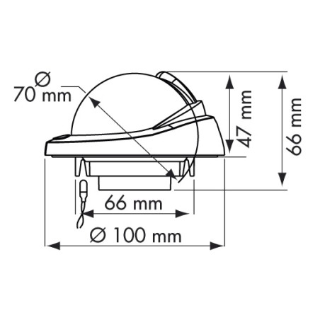 Bussola PLASTIMO ad incasso mod. OFFSHORE 75 - NERA - P63857 -