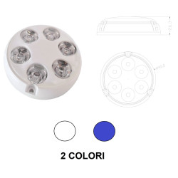 LUCE SUBACQUEA A 6 LED POLICARBONATO TONDA - 1000 LUMEN - L4406006 -