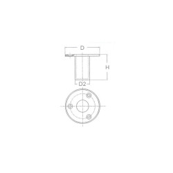 BUSHING FOR GANGWAY - AISI 316 - 3030553 - 2
