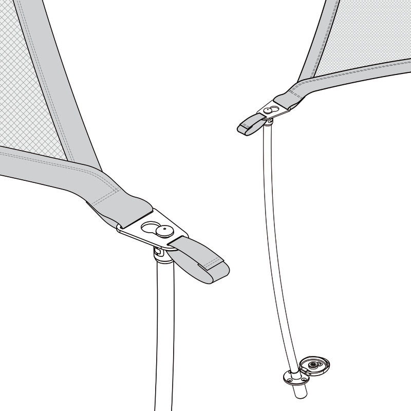 Flexible bimini pole base with water resistant cap - 46.825.02 -