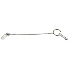 Stainless steel plate Ø size 6 mm + stainless steel cable Ø size 1.6 mm + stainless steel pin Version with spring folding pin - 