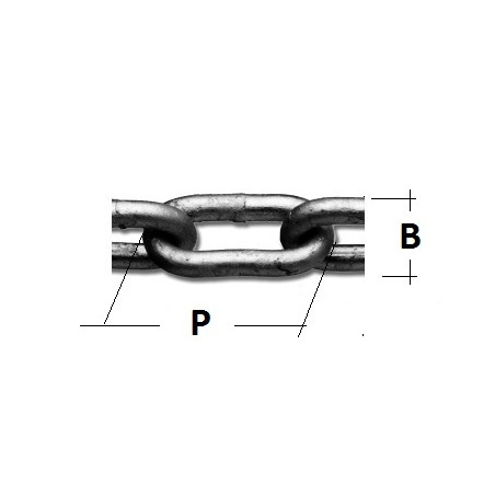Hot-galvanized calibrated chain - Ø 6 mm - Anchorage and Docking