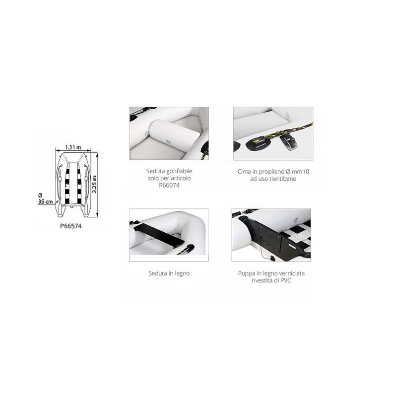Tender HORIZON FONDO A STECCHE - 2.3 mt - P66574 -