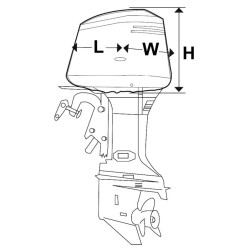 OCEANSOUTH Top Quality cover for 2/4-stroke outboard engine - Engine head - 46.537.01 - 2