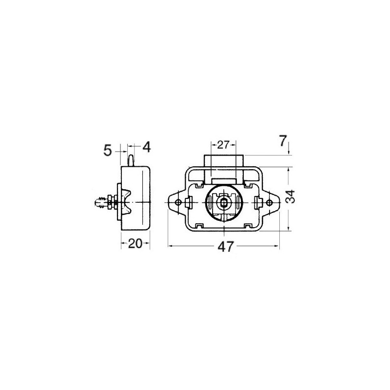 Mini push-lock chromed brass 16 mm - 38.182.01 -