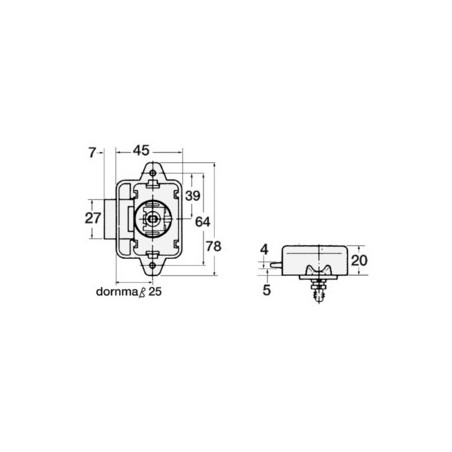 Scrocchetto per sportelli e antina in nylon - 38.180.01 -
