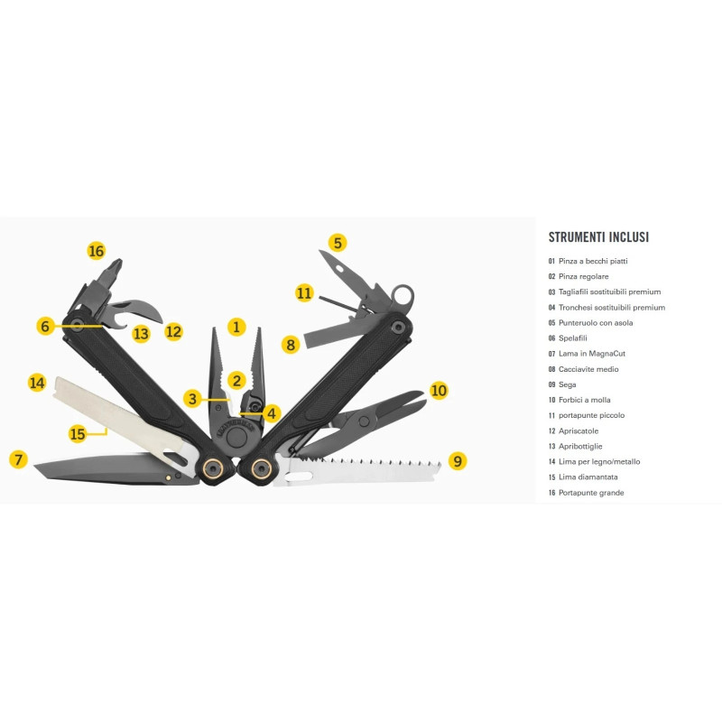 PINZA MULTIUSO LEATHERMAN WAVE ALPHA / 16 UTENSILI - LTG833338 -