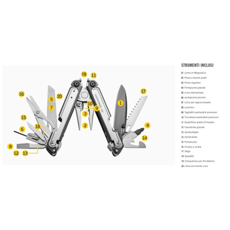 PINZA MULTIUSO LEATHERMAN ARC - 20 UTENSILI - LTG833076 -