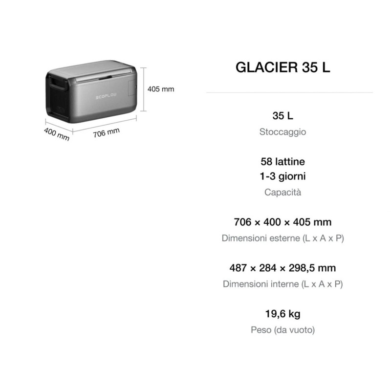 Portable ECOFLOW fridge/freezer 35 lt - FRG935 -