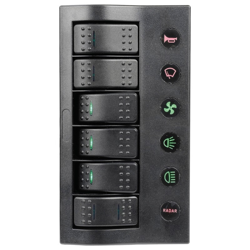 PCP Compact electric panel w/6 switches - 14.860.06 -