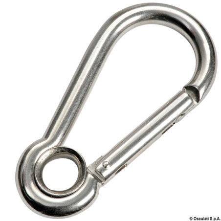 Moschettone in acciaio inox AISI 316 con chiusura senza sporgenza - Ferramenta Nautica - 0919105