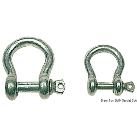 Galvanised steel bow Shackles - Ironware - 0832906