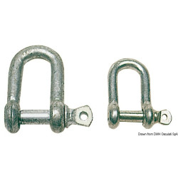 Galvanised steel D-Shackles - Ironware - 0832005