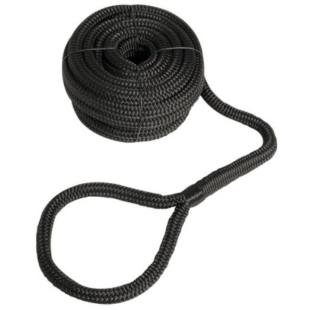 BLACK Mooring line, high-strength, with eye  - mooringline 0644490