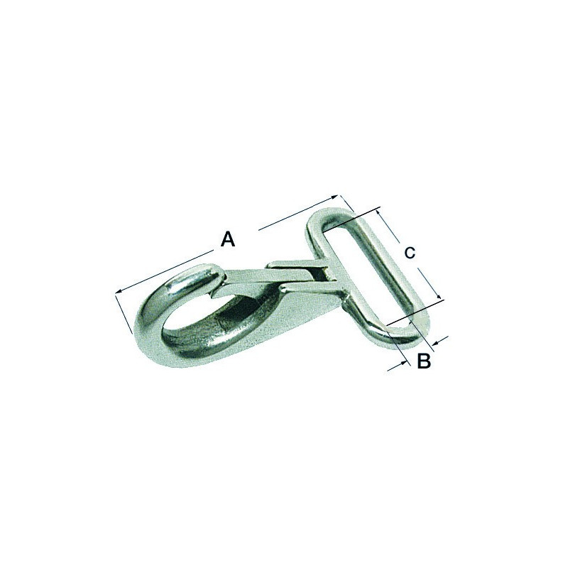 moschettone per nastro - Ferramenta Nautica - 0925000