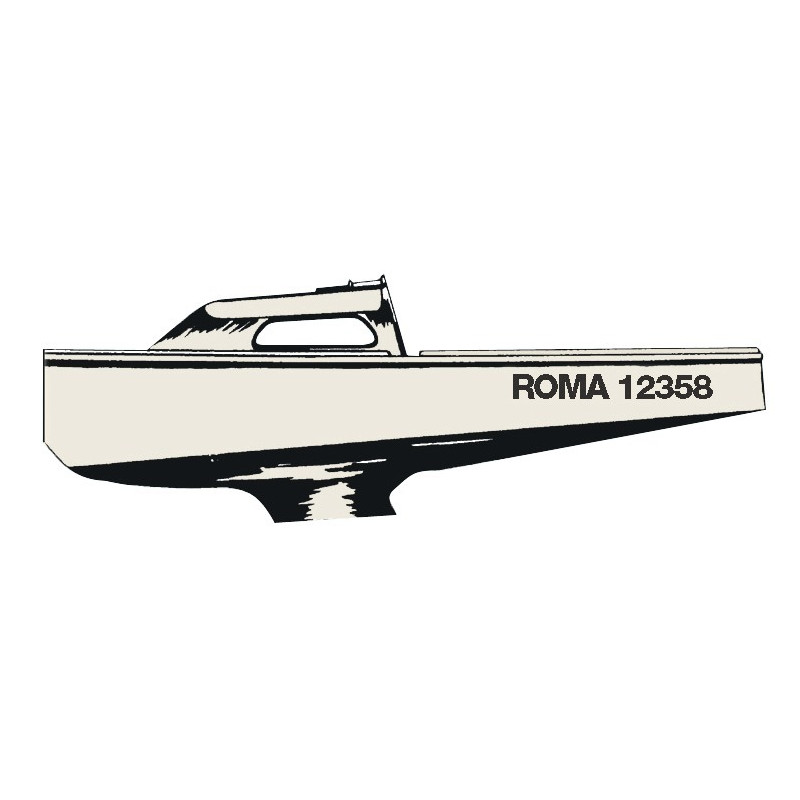 Lettere H25 cm in plastica BIANCA autoadesive Targa - SICUREZZA - 5453211BI