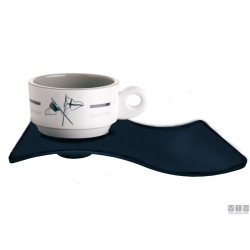TAZZINA DA CAFFÈ CON PIATTINO BLU ONDA - 5802111 -