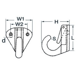 Buckle for tapes , made of stainless steel - DECK EQUIPMENTS - 4667060 2
