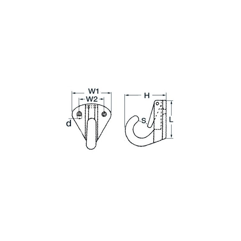 Buckle for tapes , made of stainless steel - DECK EQUIPMENTS - 4667060