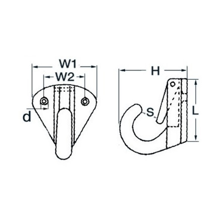 Buckle for tapes , made of stainless steel - DECK EQUIPMENTS - 4667060