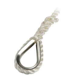 Cima per ormeggio in poliestere BIANCA impiombata con redancia inox - Cime e accessori - 0644310 2
