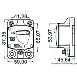 Watertight thermal switches external for winch and thruster protection 0270150 2