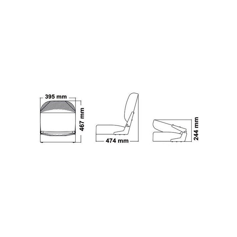 Sedile con schienale ribaltabile - COMFORT & ARREDO 4840401